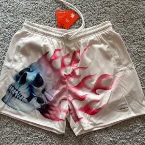 Men's YoungLA ReversibleOneShortsTwoWearsMeshShorts, XL, NWT, OnFire